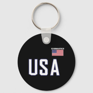 Porte-clés Usa Drapeau Gymnastique Équipe Cool Matériel de gy