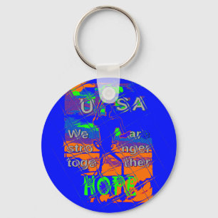 Porte-clés USA Hope : Conception patriotique plus forte