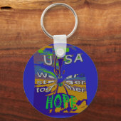 Porte-clés USA Hope Message Art (Recto)