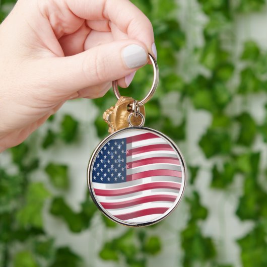 Porte-clés USA Unites : Stripes & Stars en Gras Design (Main)