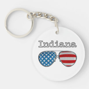 PORTE-CLÉS USA VERRES PILOTES INDIANA