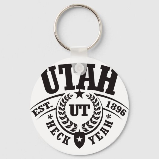 Porte-clés Utah, Heck Ouais, Est. 1896 (Recto)