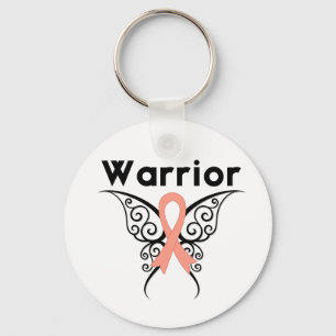 Porte-clés Uterine Cancer Warrior Tribal Butterfly