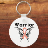 Porte-clés Uterine Cancer Warrior Tribal Butterfly (Recto)