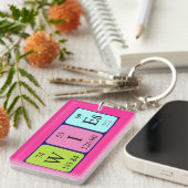 Porte-clés Utilise la clé de nom de table périodique (Devant droit)