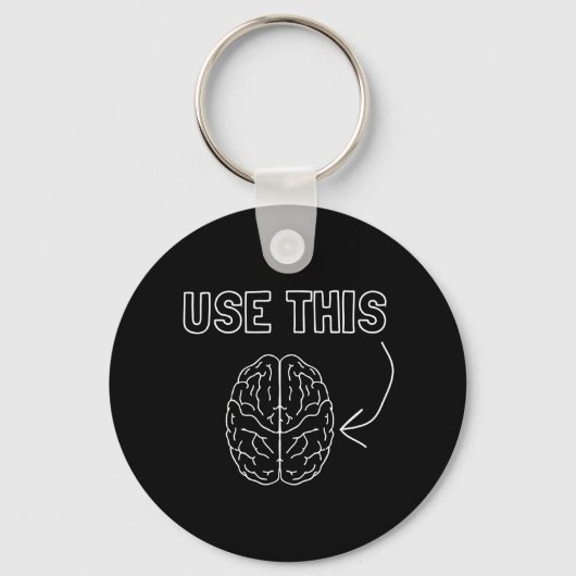 Porte-clés Utiliser ce cerveau (Recto)