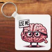Porte-clés Utiliser mon cerveau drôle (Recto)