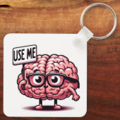 Porte-clés Utiliser mon cerveau drôle (Verso)