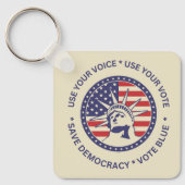 Porte-clés Utiliser Votre Vote Badge De Liberté Patriotique (Recto)