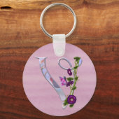 Porte-clés V initial papillon (Recto)