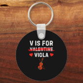 Porte-clés V Is For Viola Funny Violist Music Valentine (Recto)