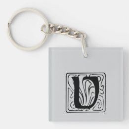 Porte-clés V monogramme noir