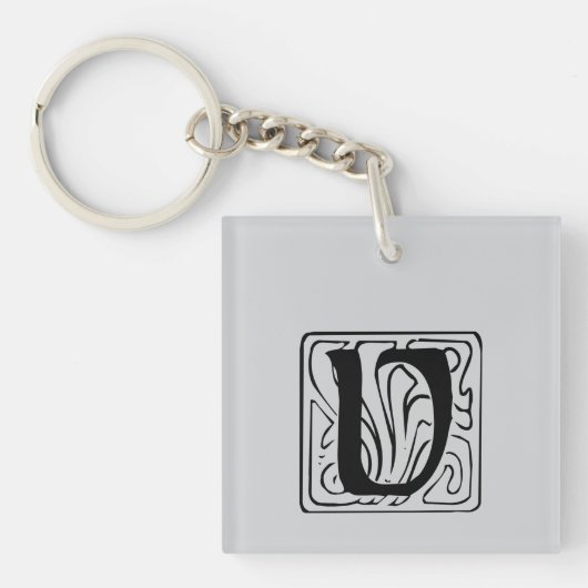 Porte-clés V monogramme noir (Devant)