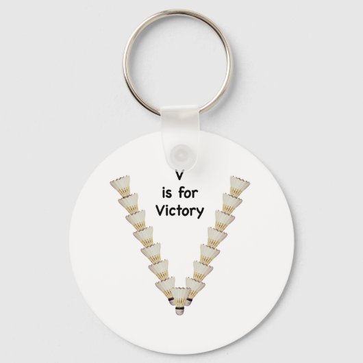 Porte-clés V pour la Victoire Badminton (Recto)