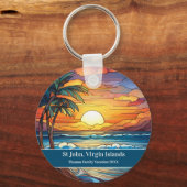 Porte-clés Vacances à la plage de St John (Verso)