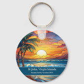 Porte-clés Vacances à la plage de St John (Verso)