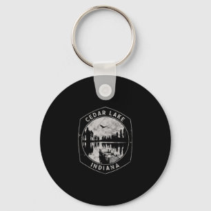 Porte-clés Vacances à l'extérieur du lac Cedar vintage Indian