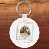 Porte-clés Vacances Animaux de compagnie Anniversaire Photo C (Recto)