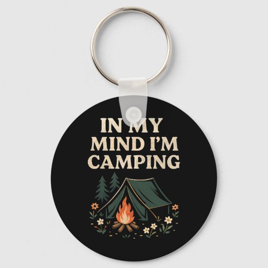 Porte-clés Vacances de camping randonnée marche (Recto)