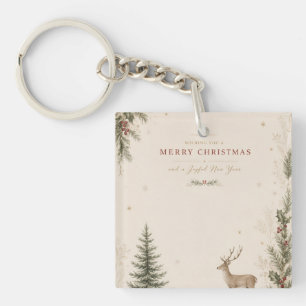 Porte-clés Vacances de Noël scandinaves personnalisées
