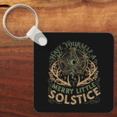 Porte-clés Vacances de Noël Yule Solstice d'Hiver (Recto)