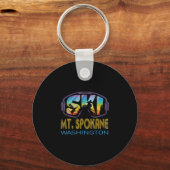 Porte-clés Vacances de ski à Ski Mt Spokane Washington (Recto)