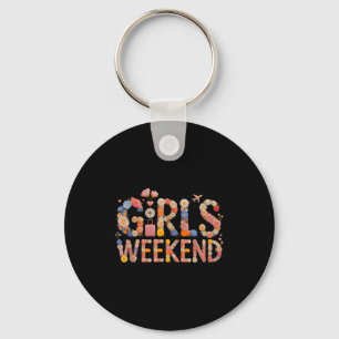 Porte-clés Vacances de surf de week-end de filles rétro salée