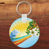 Porte-clés Vacances d'été exotiques (Recto)