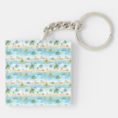 Porte-clés Vacances d'été Plage Palm Trees - Customisé (Dos)