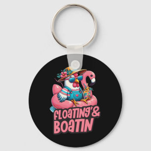 Porte-clés Vacances d'été Poulet Flottant Bateau Été Vi
