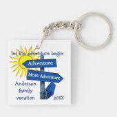 Porte-clés Vacances en famille Laisser l'aventure commencer (Dos)