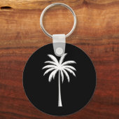 Porte-clés Vacances été cool Sunset Beach Palm Tree (Recto)