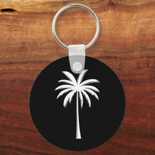 Porte-clés Vacances été cool Sunset Beach Palm Tree (Recto)