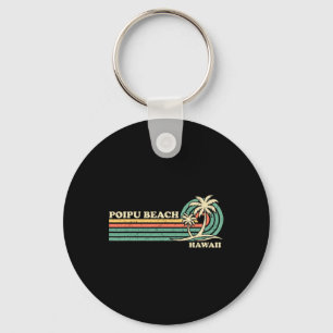 Porte-clés Vacances été rétro vintage Hawaii Poipu Beach