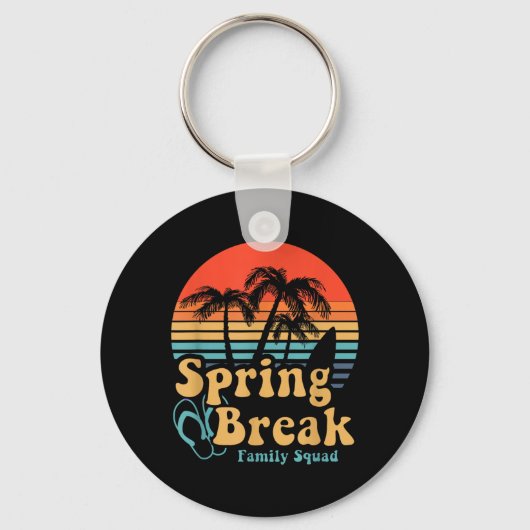 Porte-clés Vacances familiales de Spring Break 2026 en (Recto)
