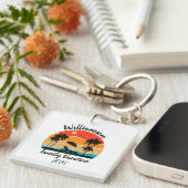 Porte-clés Vacances familiales personnalisées (Devant Droit)