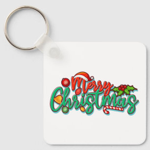 Porte-clés Vacances personnalisées de typographie festive
