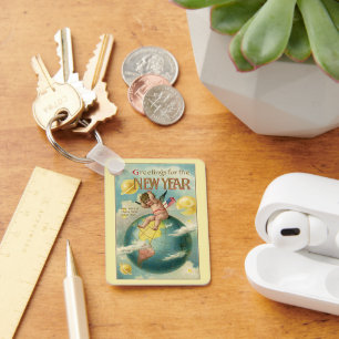 Porte-clés Vacances rétro, salutations pour la nouvelle année