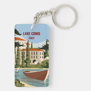 Porte-clés vacances retro vintage italie lac como
