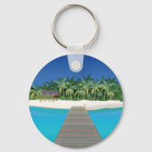 Porte-clés Vacances sur l'île tropicale Porte - clé paysager  (Recto)