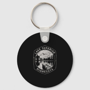 Porte-clés Vacances vintage au bord du lac Supérieur dans le