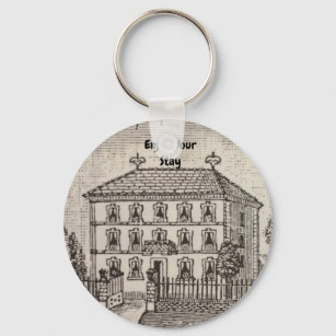 Porte-clés Vacation Home Guest Welcome Vintage Sketch House