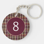Porte-clés Vacation Rental custom Keychain Gingham Pattern (Dos)