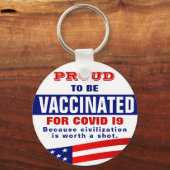 Porte-clés Vaccination du virus 19 (Recto)