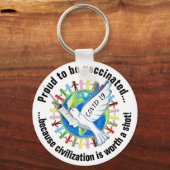 Porte-clés Vaccination du virus 19 (Recto)