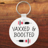 Porte-clés Vacciné et repoussé, Covid-19 (Recto)