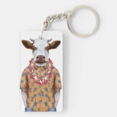 Porte-clés Vache à chemise hawaïenne (Dos)