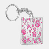 Porte-clés Vache à pois Rose et Blanche (Devant gauche)