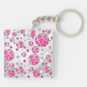 Porte-clés Vache à pois Rose et Blanche (Dos)