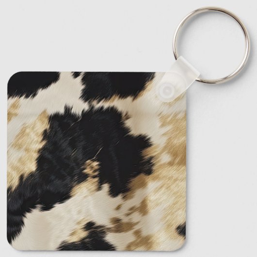 Porte-clés Vache blanche noire (Dos)